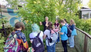 Erasmus+ Gruppe beim Besuch des Ökologieprojekts "De Ceuvel"