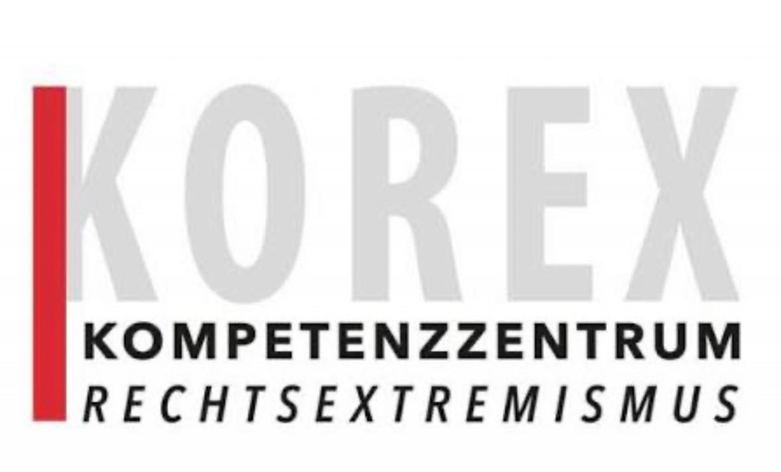 Auf diesem Bild sieht man das Logo von Korex, dem Kompetenzzentrum für Rechtsextremismus.