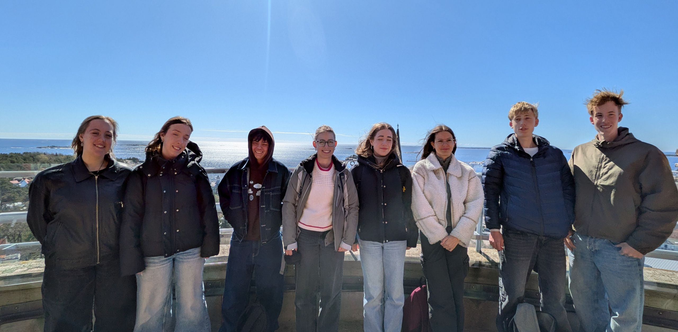 Auf diesem Foto sieht man die Teilnehmenden auf dem Wasserturm.